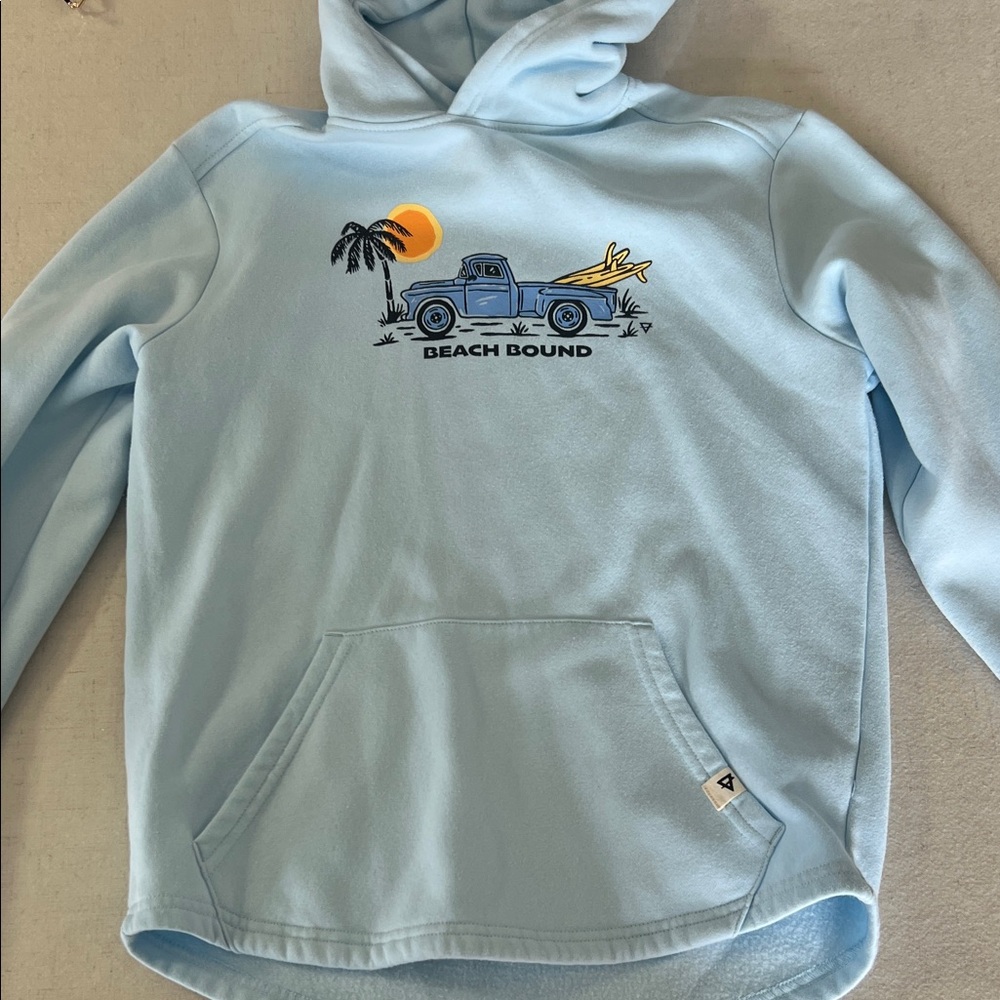 Kids Light Blue 'Beach Bound' Hoodie Sweatshirt